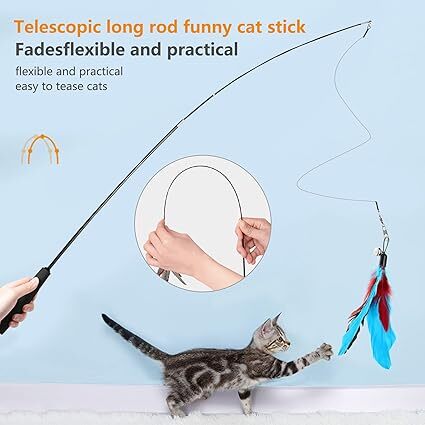 “FeatherPlay – Caña Interactiva con Plumas para Gatos” - Imagen 2